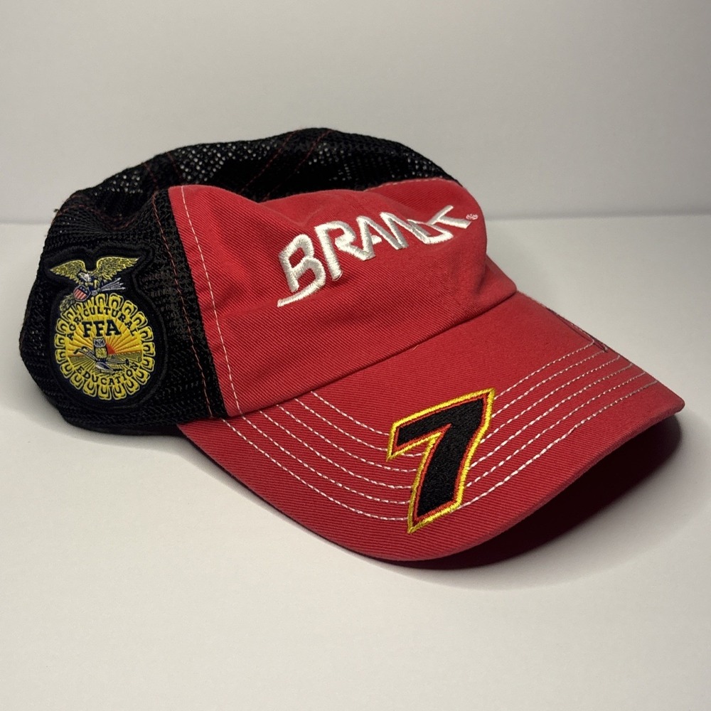 JR Motorsports Brandt #7 NASCAR Autographed Original Red Black Hat - Picture 8 of 8